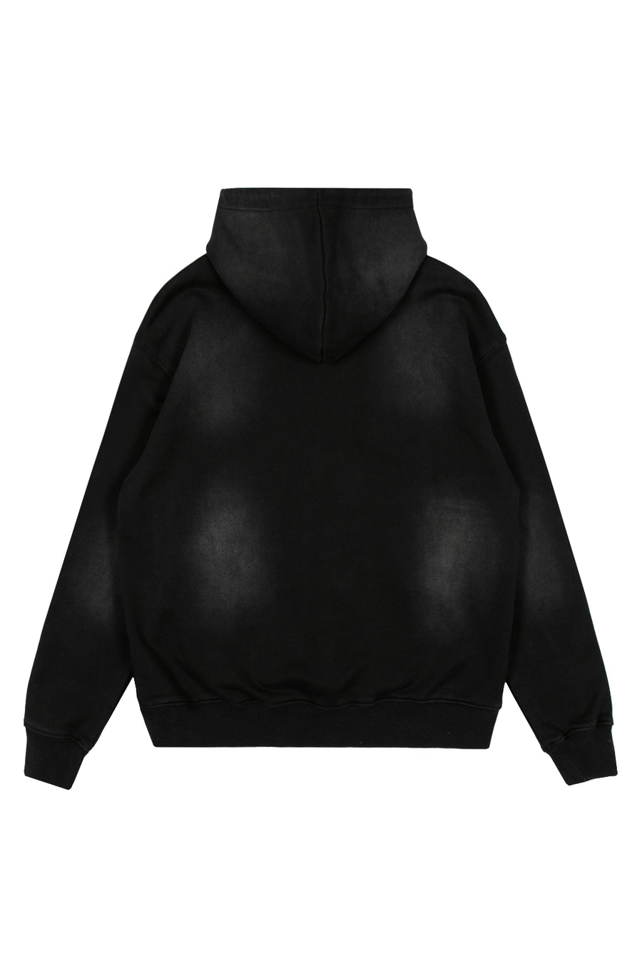 Patch embroidery Hooded Sweatshirt - black