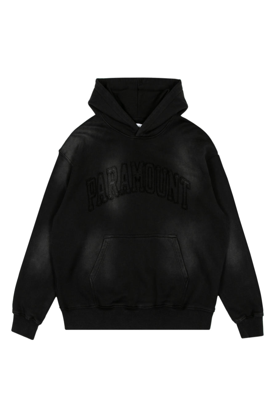 Patch embroidery Hooded Sweatshirt - black