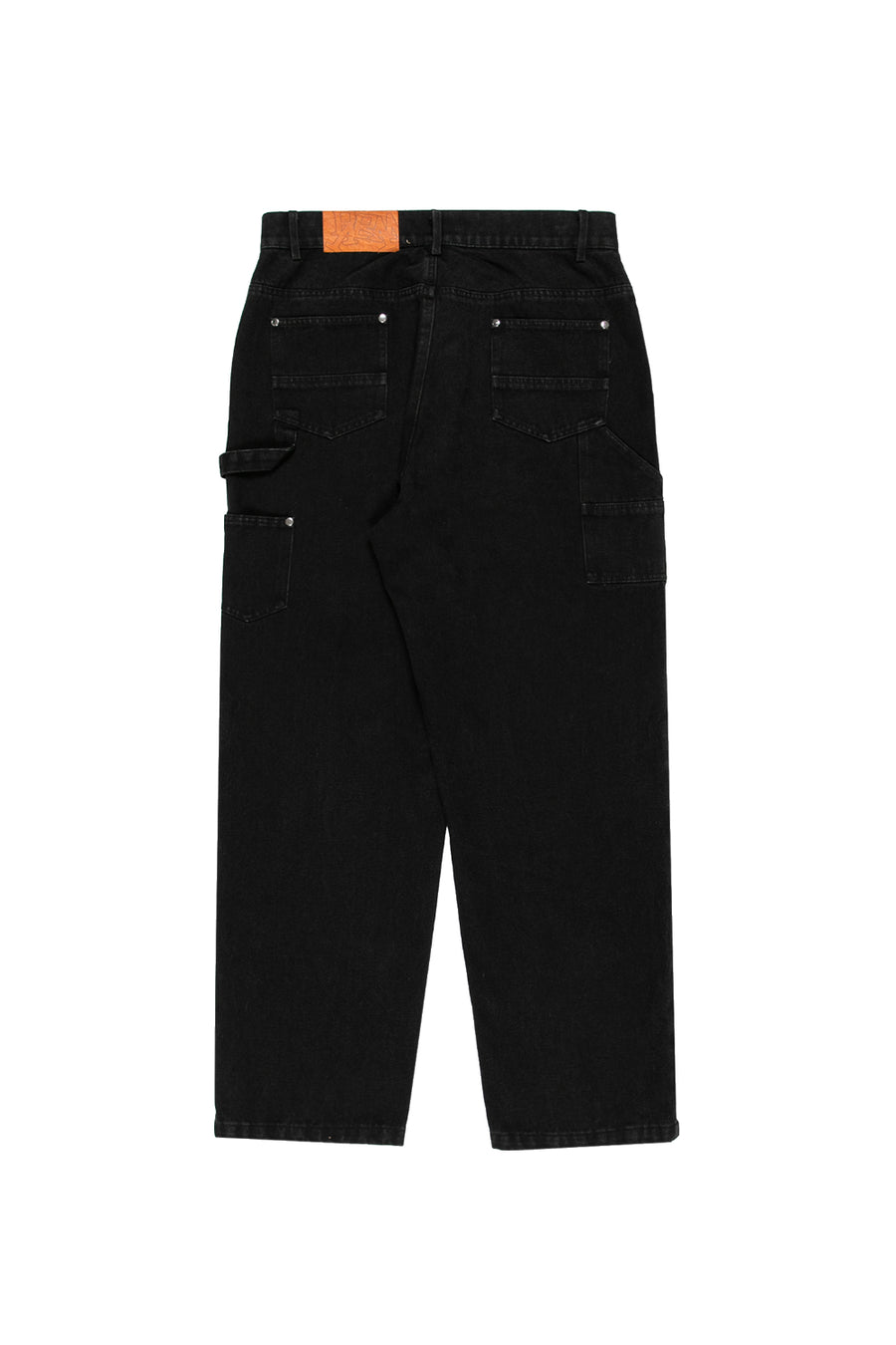 Double Knee Denim Pant - Black